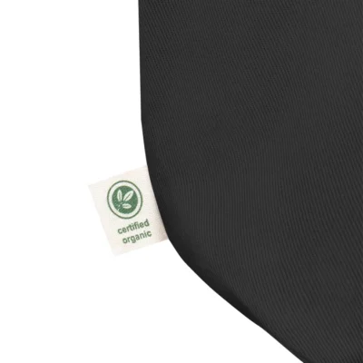 Large Black Organic Cotton Tote Bag – Eco-Friendly & Durable