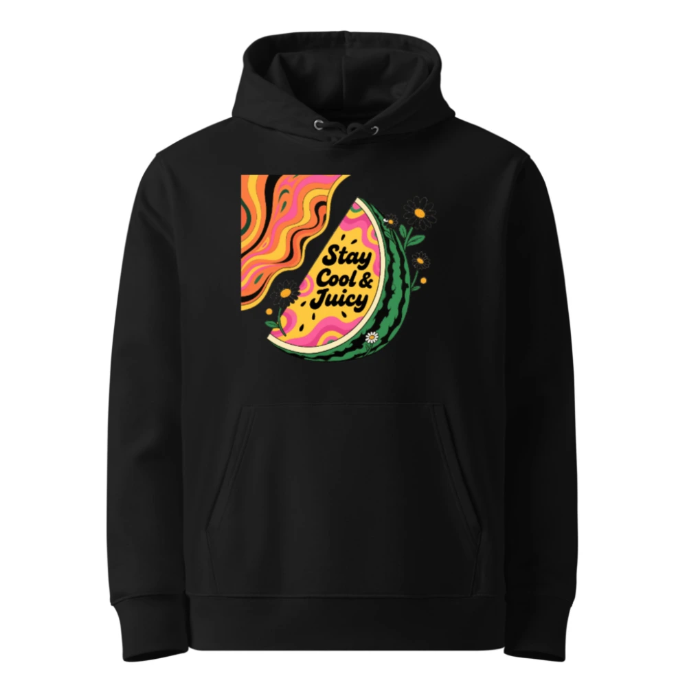Unisex Eco Hoodie - Stay Cool & Juicy Watermelon Design