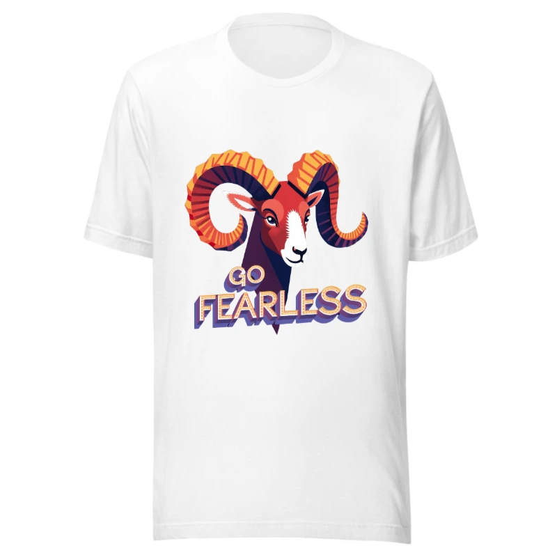 Go Fearless Ram T-Shirt - Unisex Staple Tee with Bold Horn Graphic