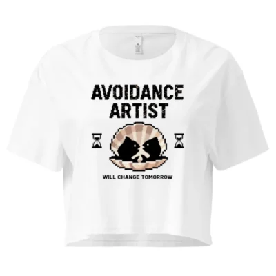 Women's Crop Top - Avoidance Artist Will Change Tomorrow Pixel Art Tee