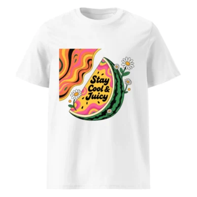 Unisex Organic Cotton T-Shirt | Stay Cool & Juicy Watermelon Graphic Tee