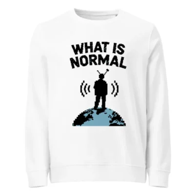Unisex Organic Sweatshirt | What Is Normal? Pixel Art Design