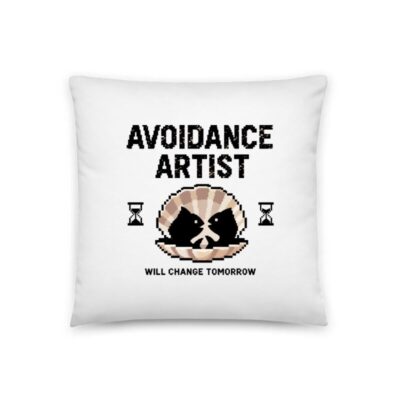 Avoidance Artist Pixel Art Pillow 18"x18" - Unique Home Decor