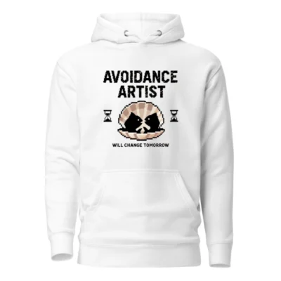 Avoidance Artist Hoodie | Unisex Premium Pullover with Pixel Art Design