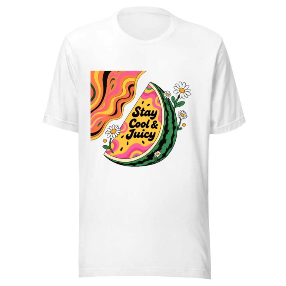 Stay Cool & Juicy Watermelon T-Shirt - Unisex Staple Tee