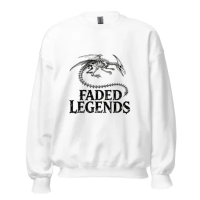 Faded Legends Dragon Skeleton Unisex Crew Neck Sweatshirt