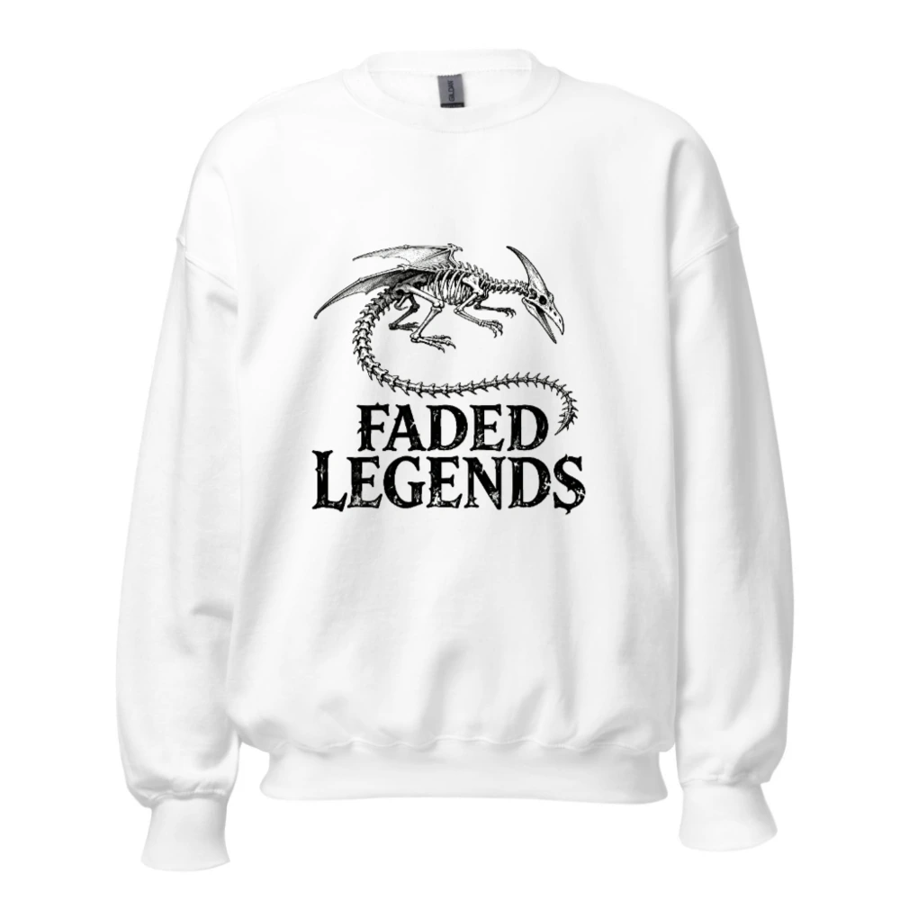 Faded Legends Dragon Skeleton Unisex Crew Neck Sweatshirt