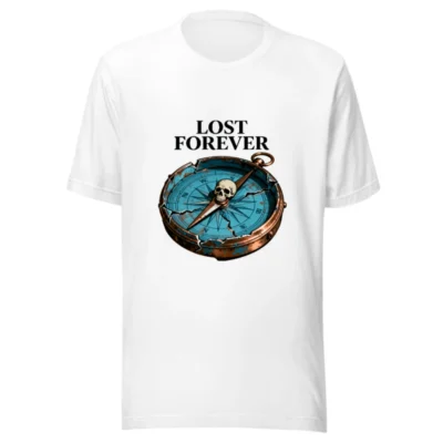 Lost Forever Compass Skull T-Shirt - Unisex Staple Tee