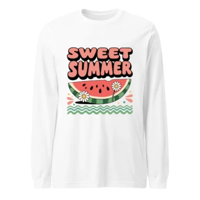 Sweet Summer Watermelon Long Sleeve Tee - Unisex Graphic T-Shirt
