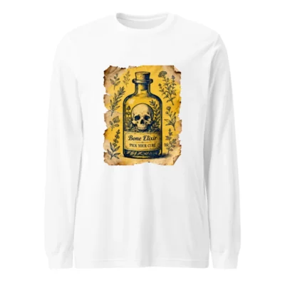 Bone Elixir Vintage Potion Bottle Long Sleeve Tee - Unisex Classic Fit
