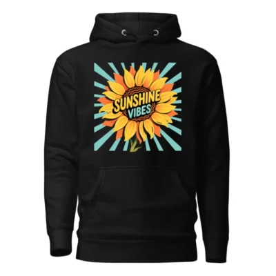 Sunshine Vibes Sunflower Hoodie - Unisex Premium Pullover