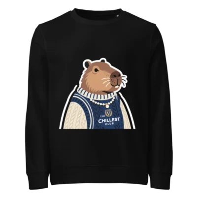 Unisex Organic Sweatshirt | Capybara 'The Chillest Club' Design