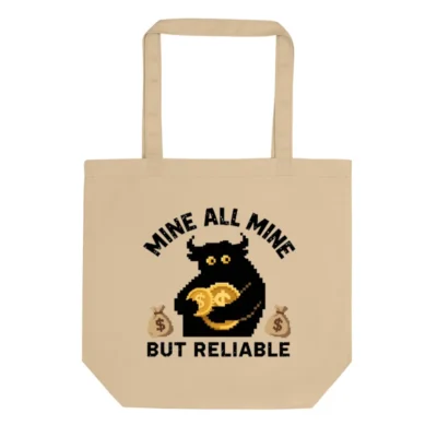 Eco Oyster Tote Bag | Mine All Mine But Reliable - Sustainable Canvas Tote