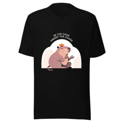 Be the Calm Amidst the Chaos Capybara T-Shirt | Unisex Staple Tee