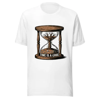 Unisex Staple T-Shirt - Time Is a Cage Hourglass Tree Design
