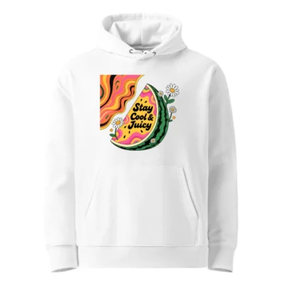 Unisex Eco Hoodie - Stay Cool & Juicy Watermelon Design