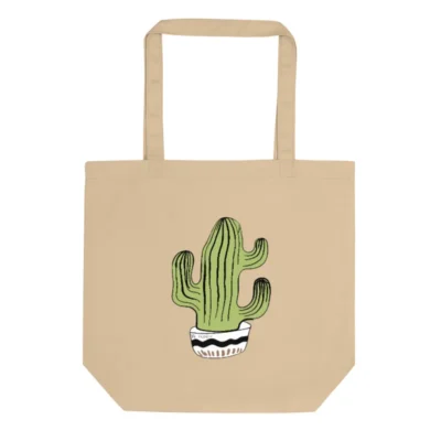 Eco Oyster Tote Bag | Sustainable Cactus Design, Reusable & Biodegradable