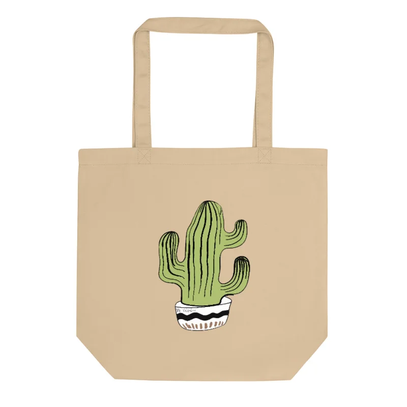 Eco Oyster Tote Bag | Sustainable Cactus Design, Reusable & Biodegradable