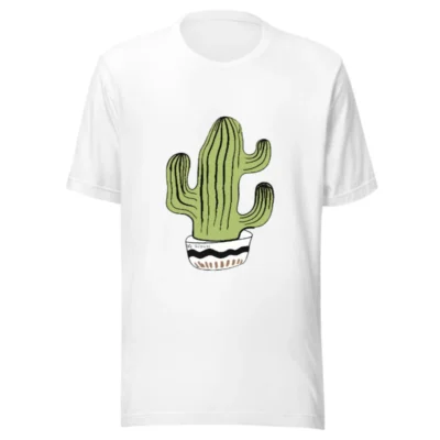 Unisex Staple T-Shirt with Cactus Illustration - Comfortable Classic Fit