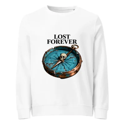 Lost Forever Compass Sweatshirt - Unisex Organic Cotton Crewneck