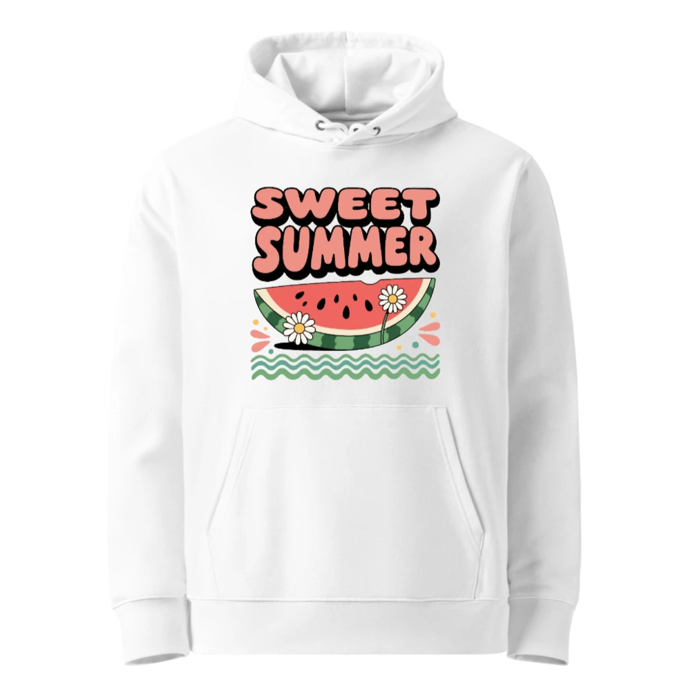 Sweet Summer Watermelon Hoodie - Unisex Eco-Friendly Essential Sweatshirt