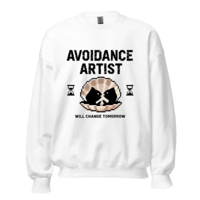 Unisex Crew Neck Sweatshirt | Avoidance Artist Will Change Tomorrow - Pixel Art Design