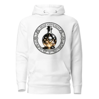 Divine Experiment Hoodie - Unisex Premium Pullover with Skull & Star Bottle Design
