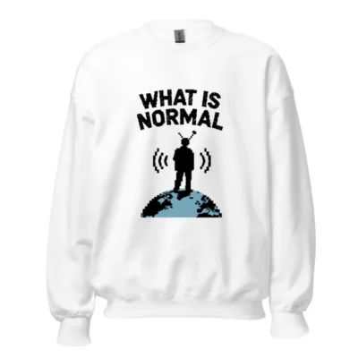 What Is Normal? Unisex Crew Neck Sweatshirt - Pixel Art Global Statement
