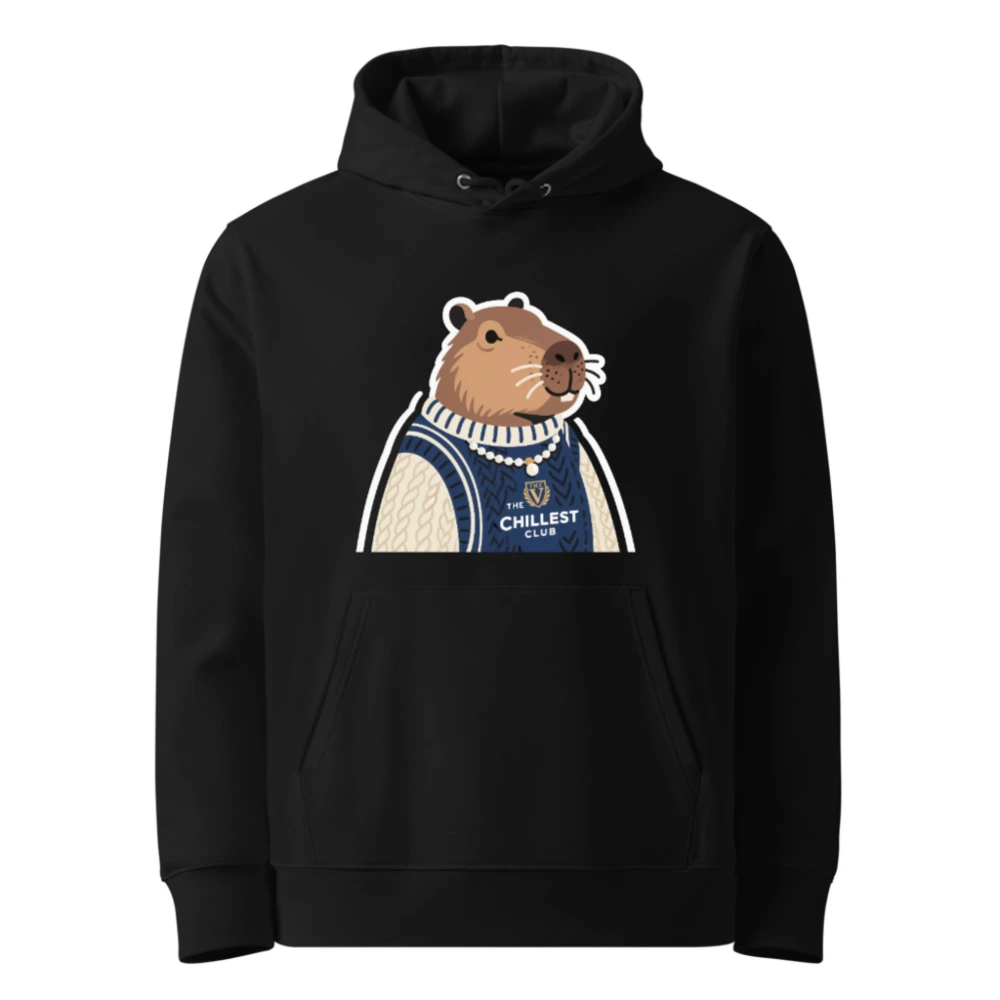 Unisex Eco Hoodie with Capybara Design | The Chillest Club