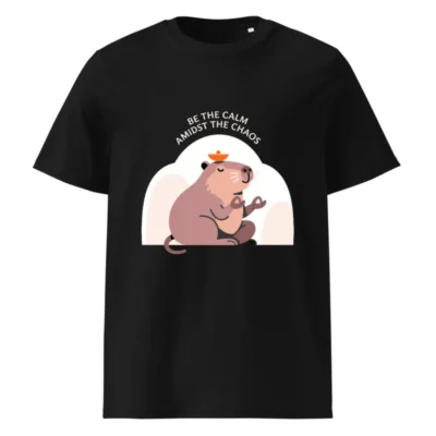 Unisex Organic Cotton T-Shirt | Be the Calm Amidst the Chaos Capybara Tee