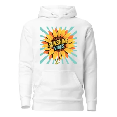 Unisex Sunflower Hoodie - Sunshine Vibes Pullover, Premium Soft Fit