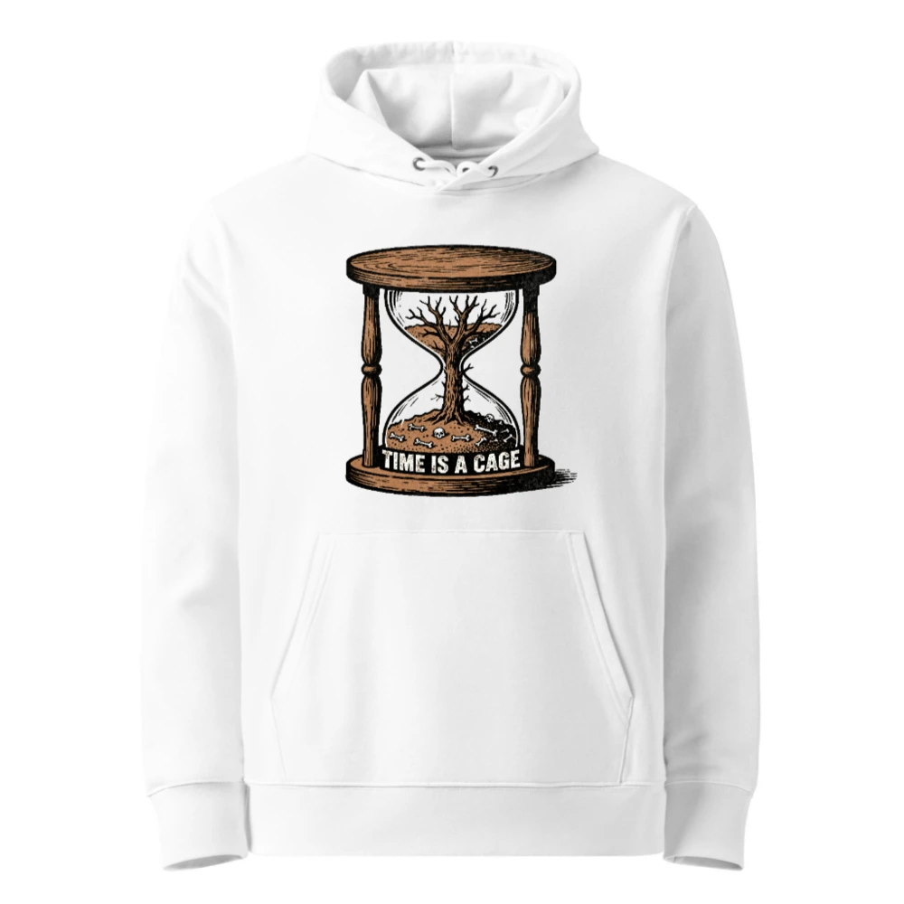 Time Is a Cage Hoodie - Unisex Eco Essential Sweatshirt