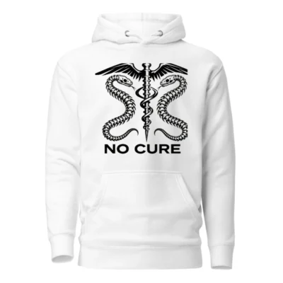 No Cure Caduceus Hoodie - Unisex Premium Pullover Hoodie