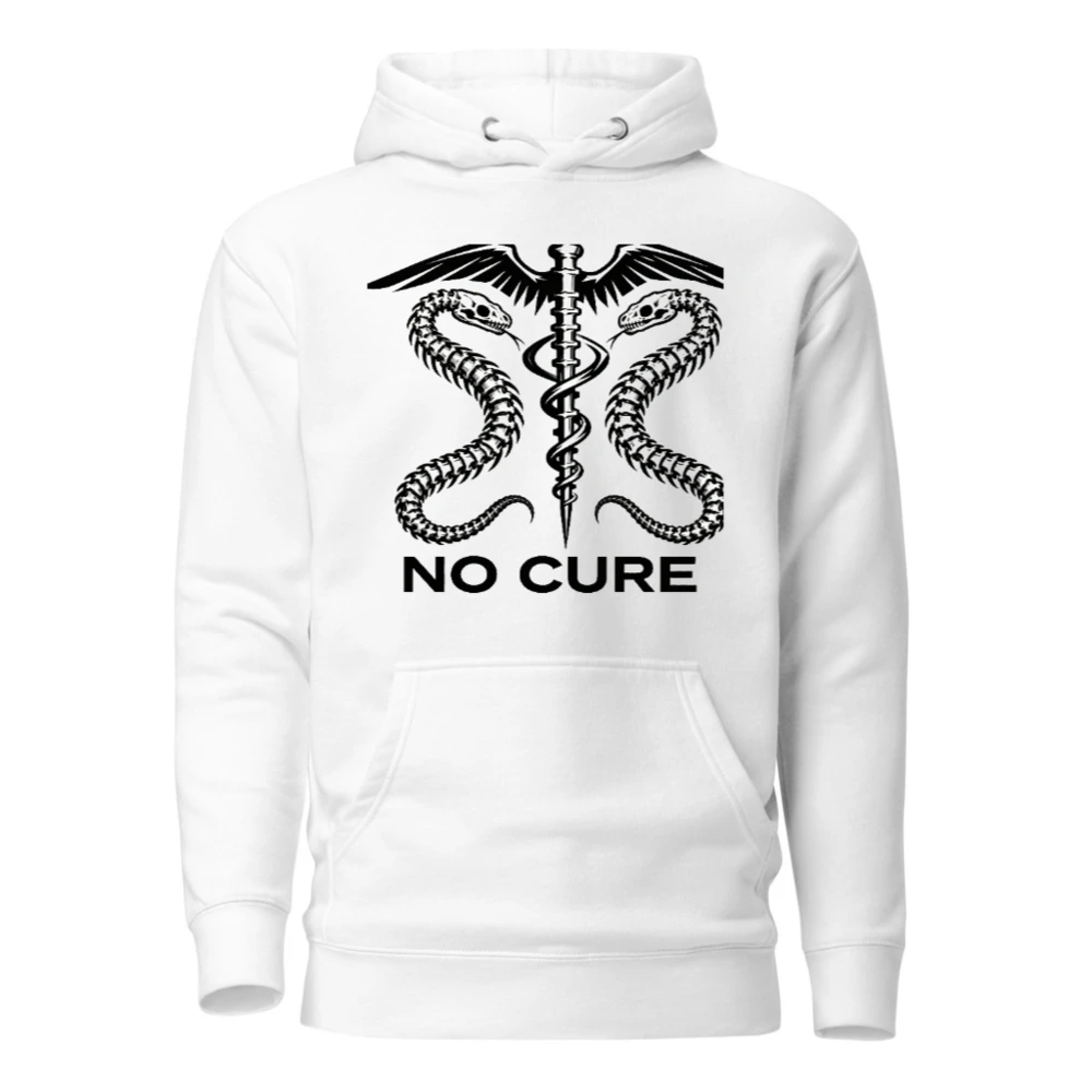 No Cure Caduceus Hoodie - Unisex Premium Pullover Hoodie