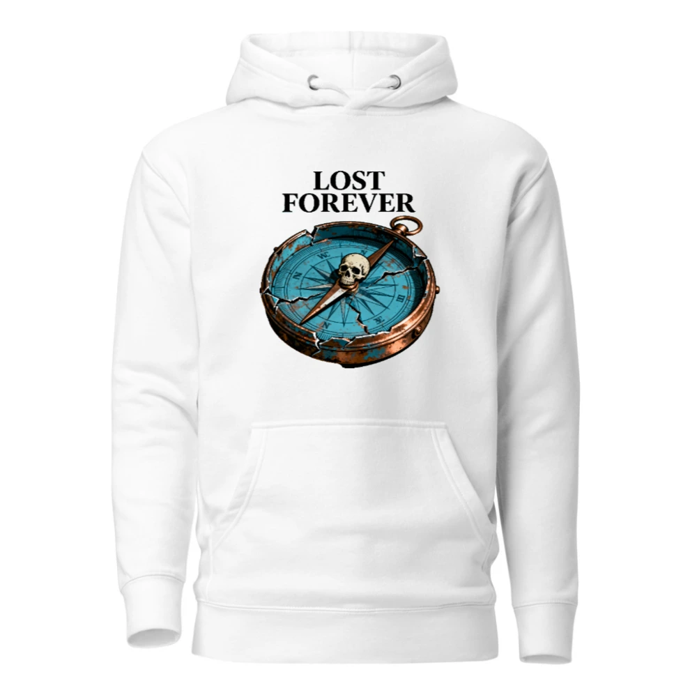 Lost Forever Compass Hoodie - Unisex Premium Pullover Hoodie