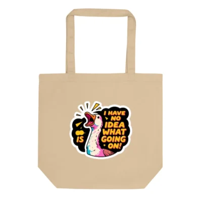 Eco Oyster Tote Bag | Sustainable Cotton Tote with Quirky Duck Design