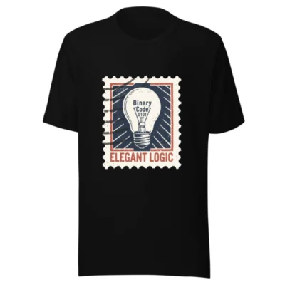 Unisex Staple T-Shirt - Elegant Logic Light Bulb Design, Binary Code 0101