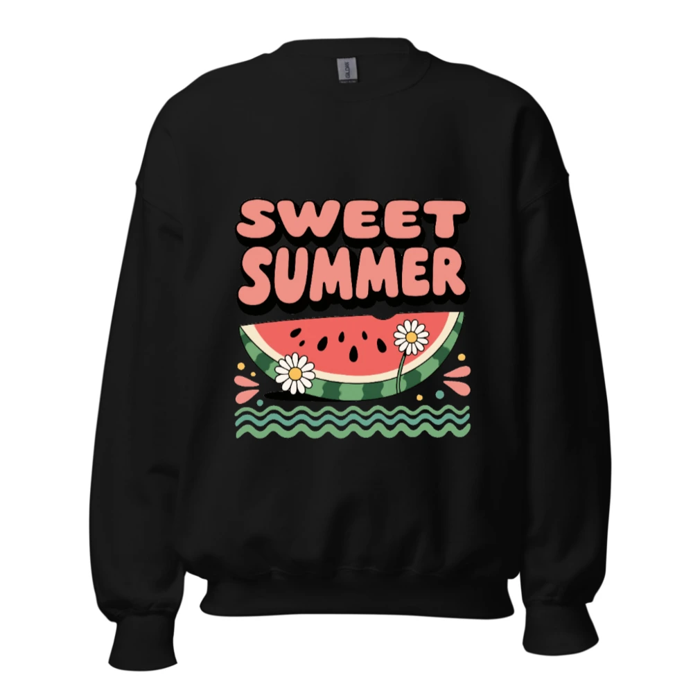 Sweet Summer Watermelon Sweatshirt | Unisex Crew Neck Fleece