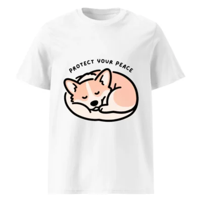Unisex Organic Cotton T-Shirt | Sleeping Fox Design - Protect Your Peace