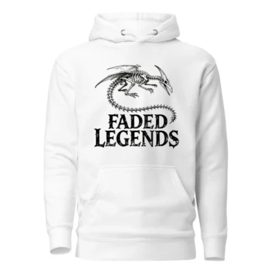 Faded Legends Dragon Skeleton Unisex Hoodie - Premium Pullover