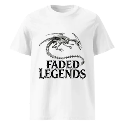 Faded Legends Dragon Skeleton Unisex Organic Cotton T-Shirt