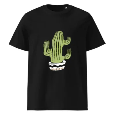 Unisex Organic Cotton T-Shirt with Cactus Illustration - Eco-Friendly, Comfortable & Stylish