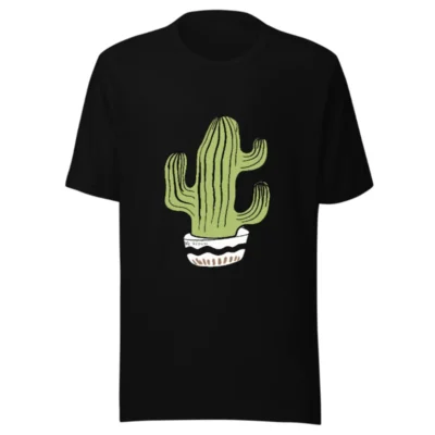 Unisex Staple T-Shirt | Green Cactus in Pot Design - Classic Fit, Comfortable Cotton