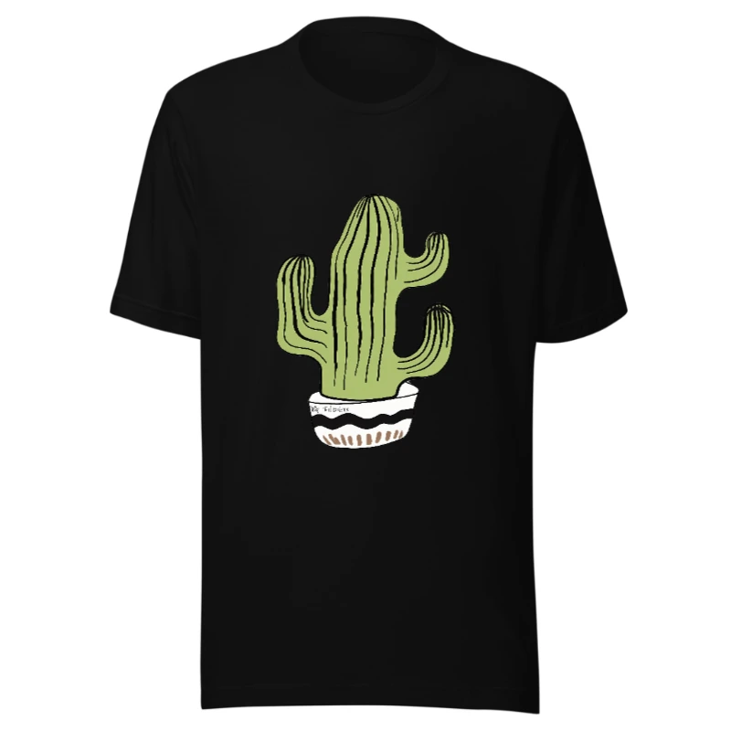 Unisex Staple T-Shirt | Green Cactus in Pot Design - Classic Fit, Comfortable Cotton
