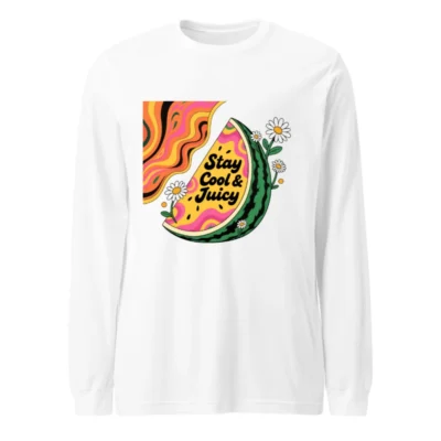 Stay Cool & Juicy Watermelon Long Sleeve Tee - Unisex, Vibrant Slice Design