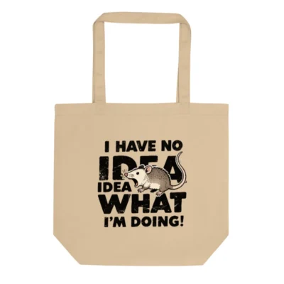 Eco Oyster Tote Bag | Sustainable Cotton Tote with Humorous Rat Design