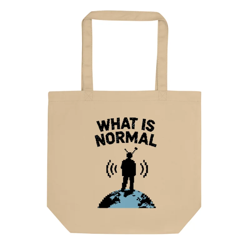 Eco Oyster Tote Bag | Sustainable Cotton Tote with 'What Is Normal' Design