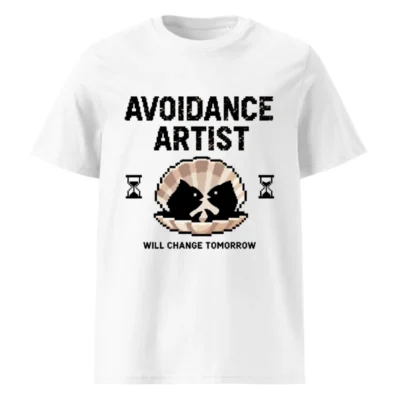 Unisex Organic Cotton T-Shirt | Avoidance Artist Will Change Tomorrow - Pixel Art Design