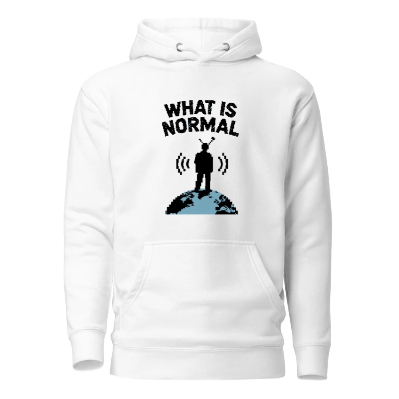What Is Normal? Unisex Premium Pullover Hoodie - Pixel Art Design