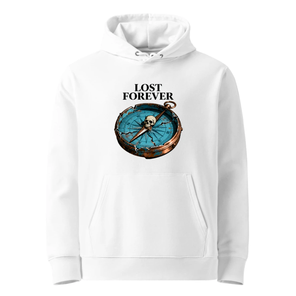 Lost Forever Compass Hoodie - Unisex Eco-Friendly Essential Sweatshirt